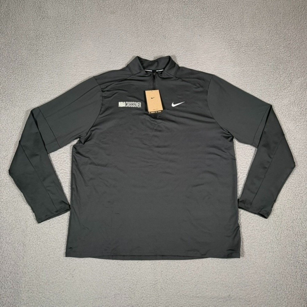 Nike Shirt Mens XL Gray 1/4 Zip Running NBA Pullover Gray Preppy Logo Gym NWT